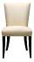 Masque de femme classic dinning chair, no arm Black lacquered &amp; ivory silk and Clear crystal - Lalique